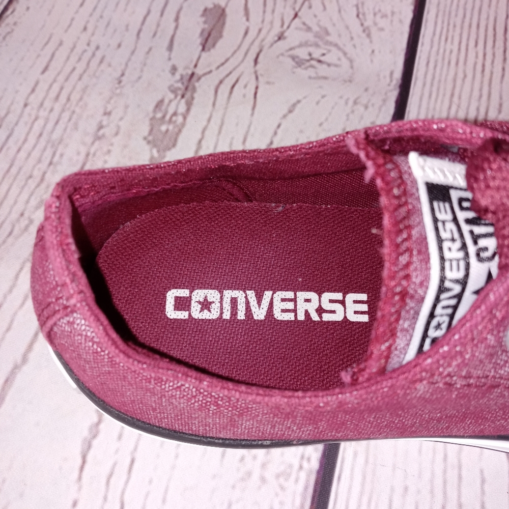 NWOT Converse Silver-Dusted Oxheart Maroon Oxford CT OX 7 - Picture 9 of 10